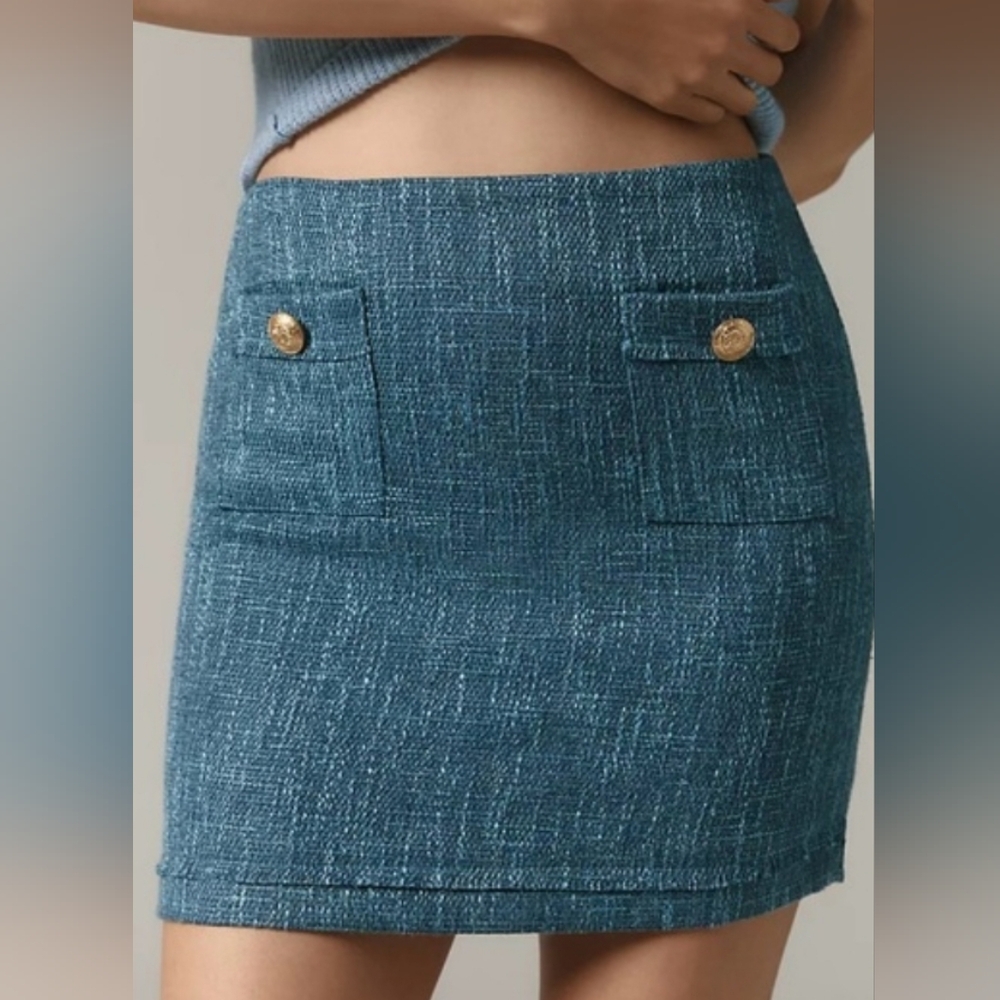 Bishop + Young by Anthropology Parker Tweed Mini Skirt